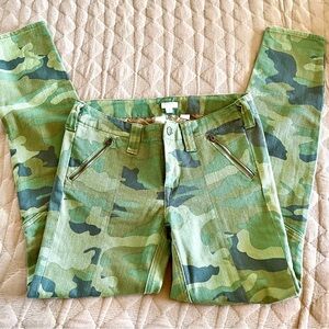 J. Crew Women's Skinny Jeans - Camouflage Green